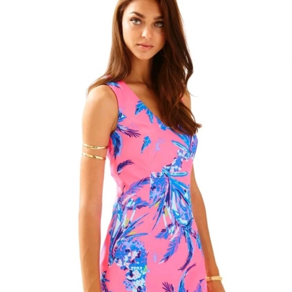 Lilly Pulitzer Mila Shift Dress Tiki Pink Out on a Limb 🌺